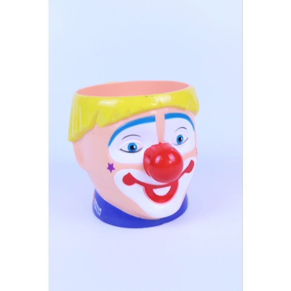 Ringling Bros Barnum & Bailey Circus Clown Plastic Cup Mug Red Bottom Rare